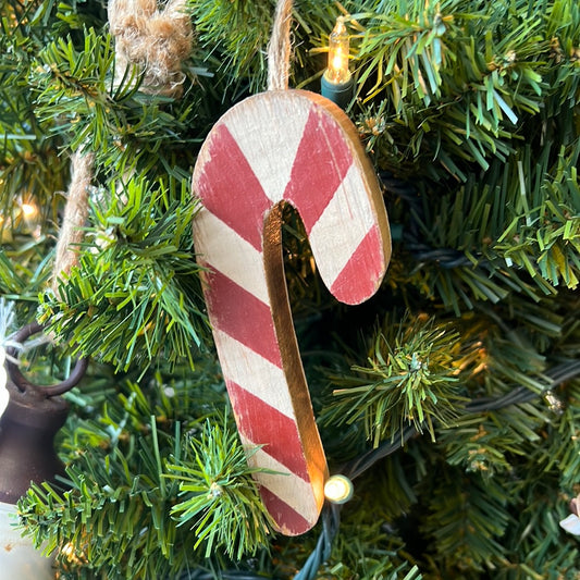 Wood CandyCane Ornament