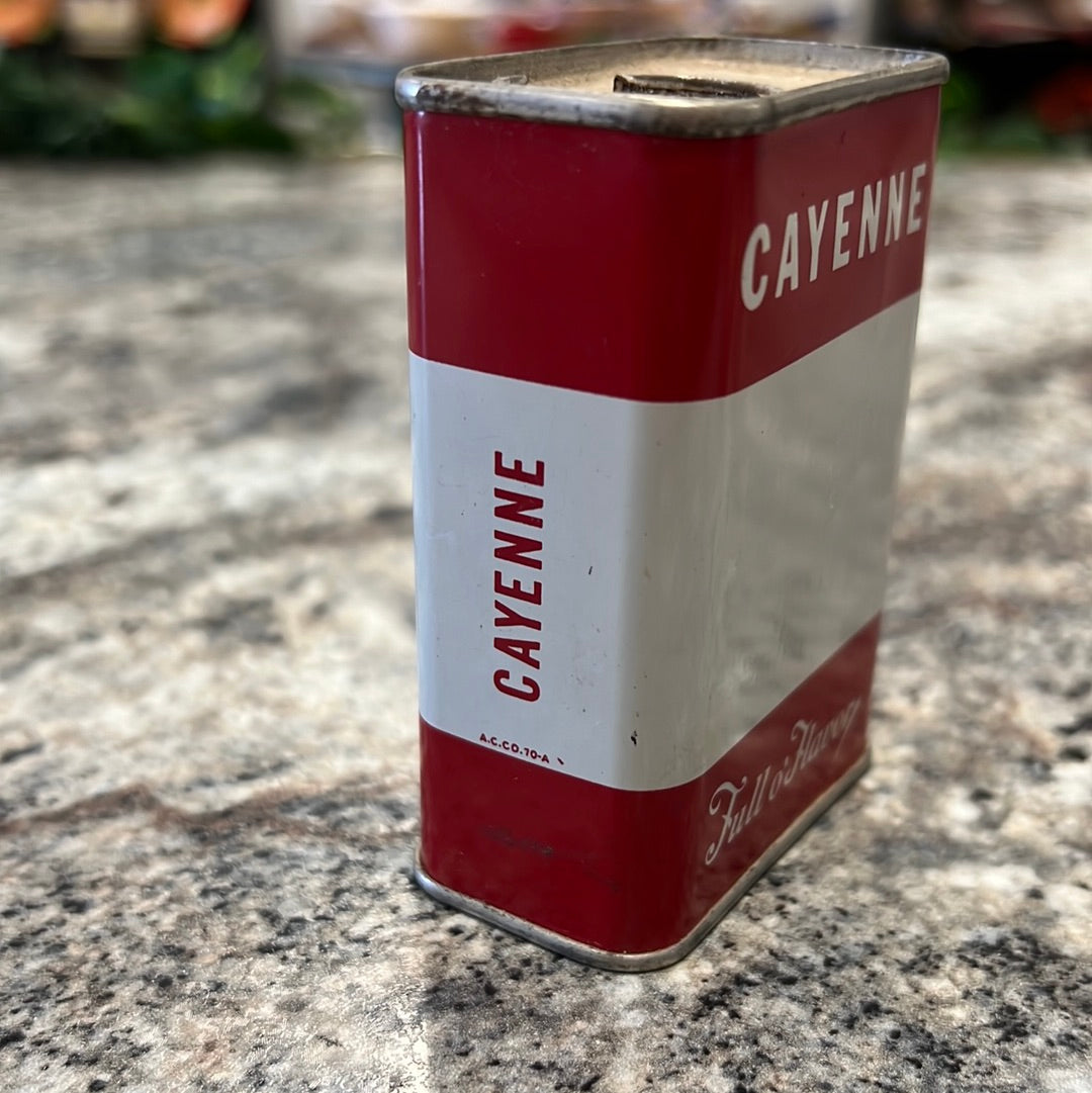 Vintage Cayenne Tin