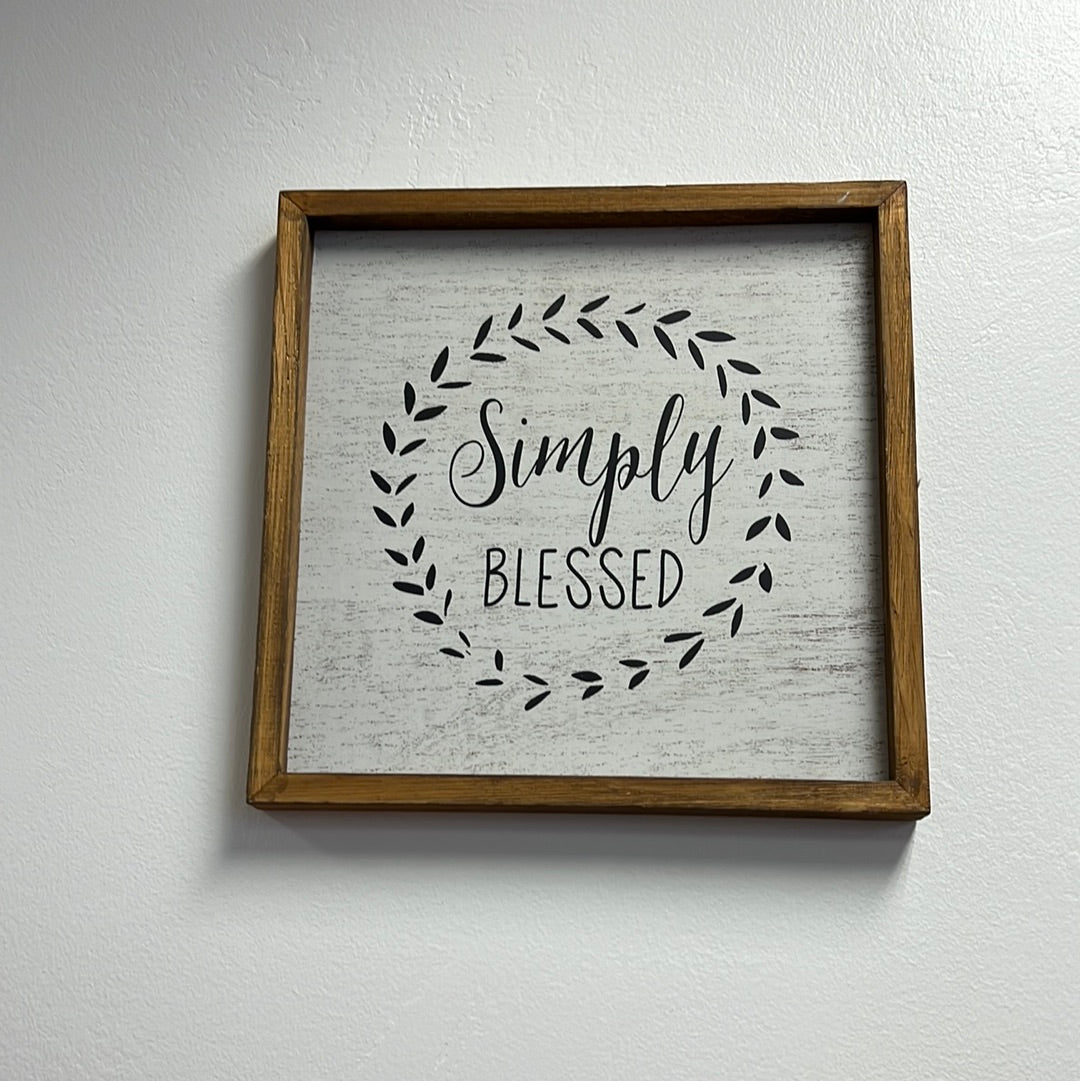 Blessed Wood Sign