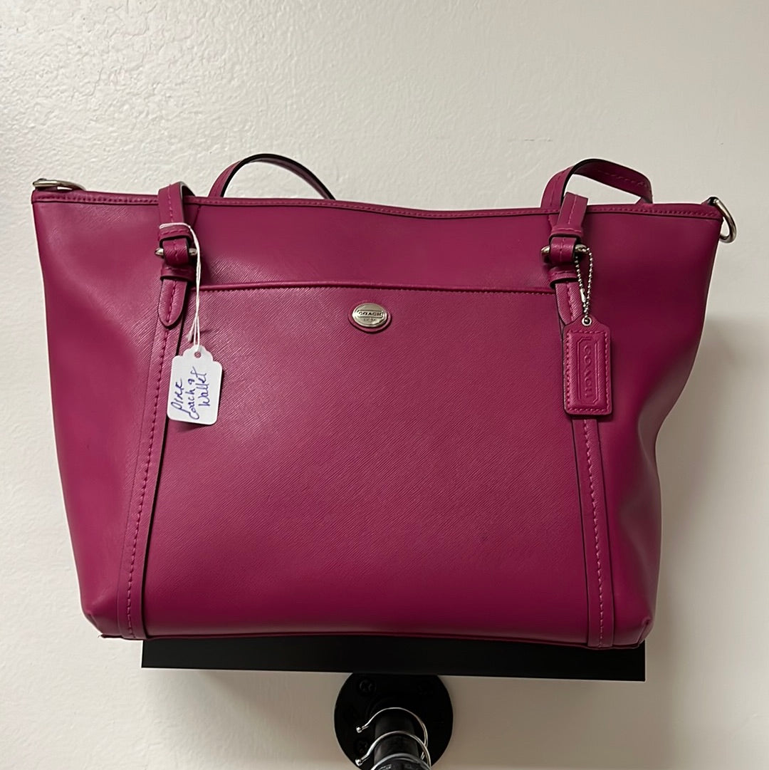 Pink Coach Purse+Wallet