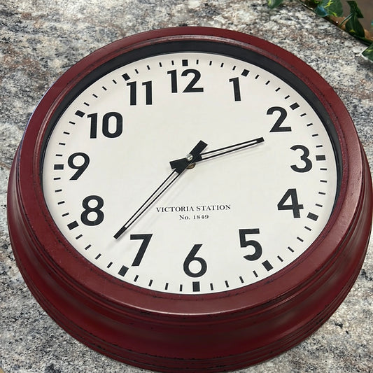 Rustic Red Clock