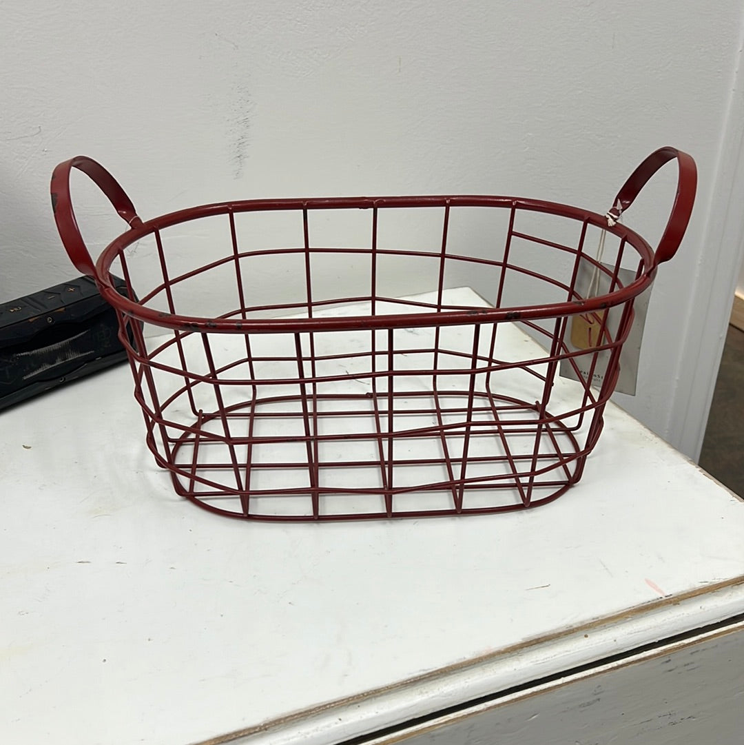 Red Metal Basket