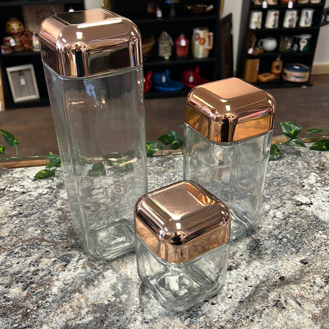 Copper Top Canister Set