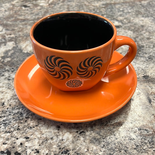 Orange Cup+Saucer Set