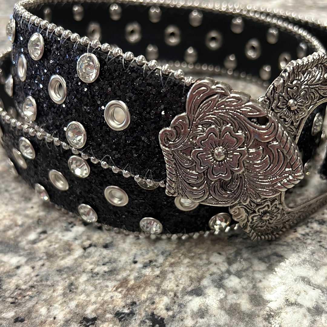 Black Bling Belt S