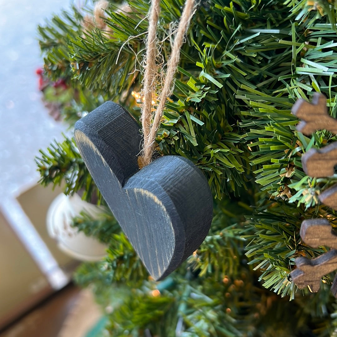 Wood Heart Ornaments