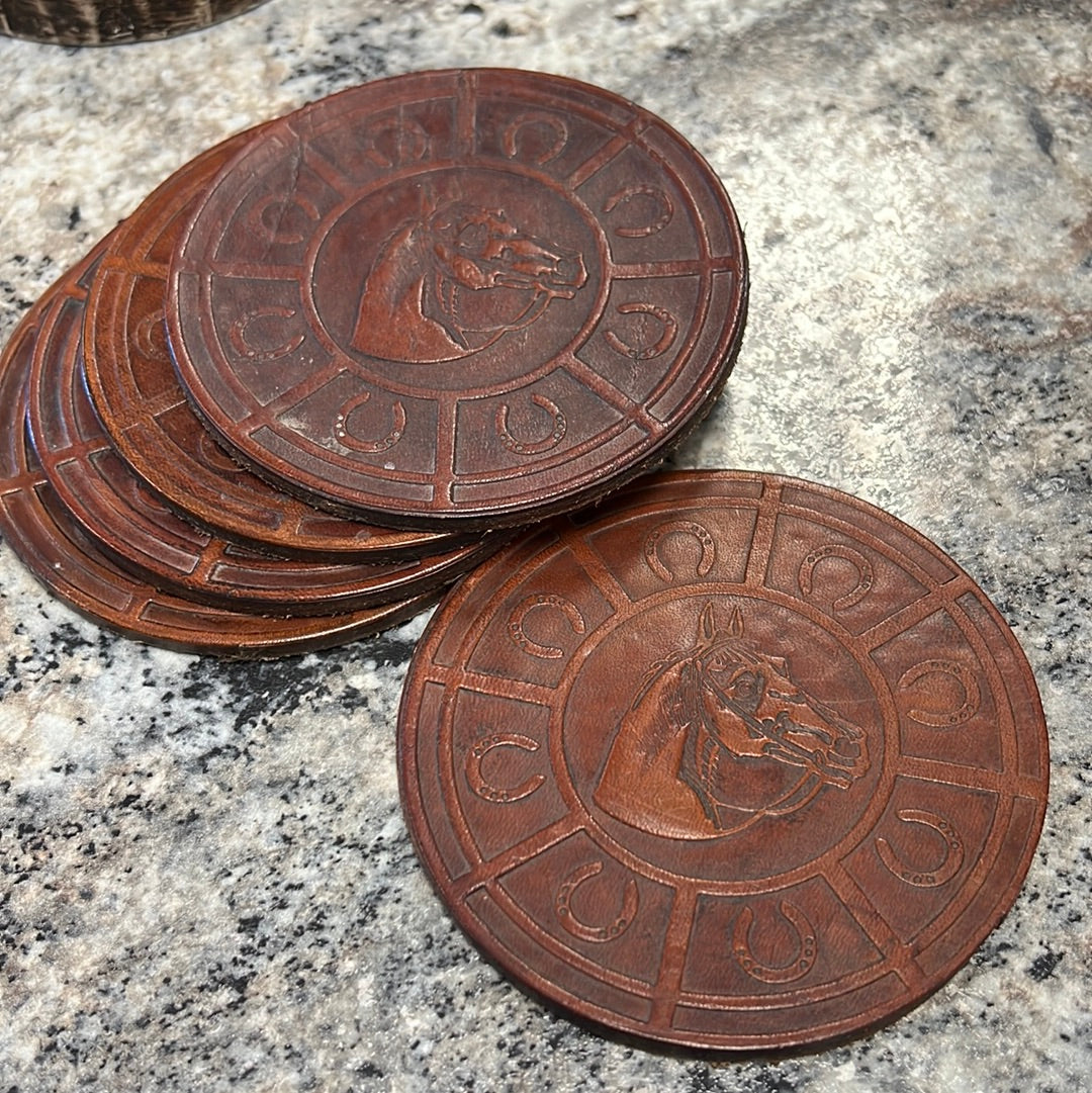 Leather Coaster Set