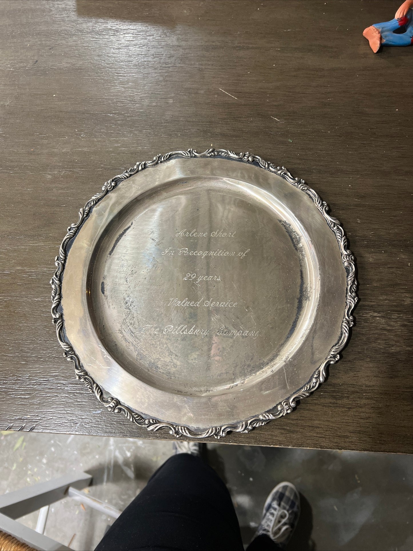 Old Sterling Silver Plate