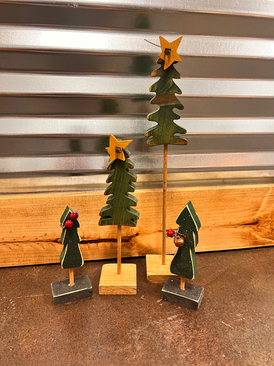 Vintage Wood Tree Set