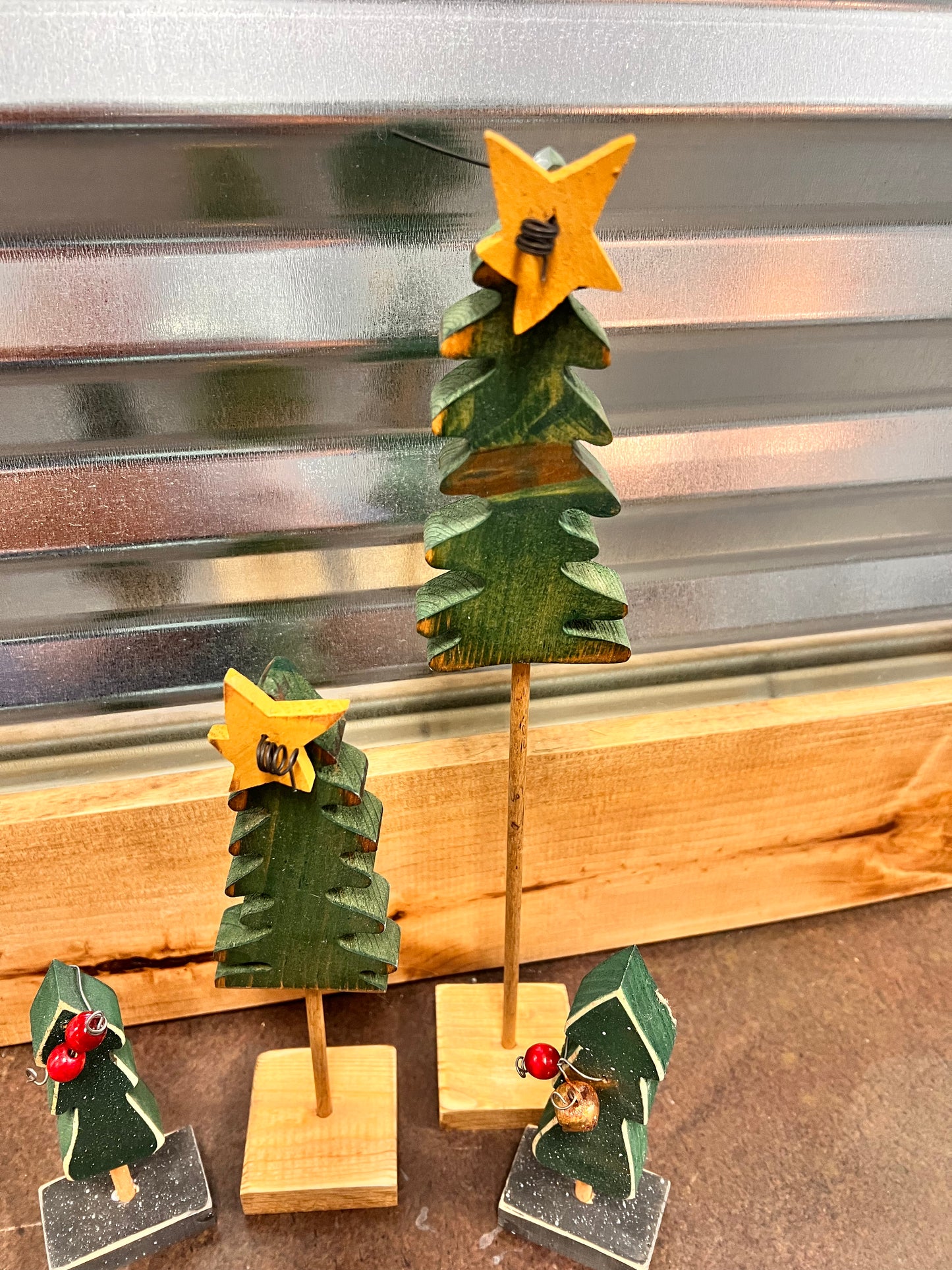 Vintage Wood Tree Set