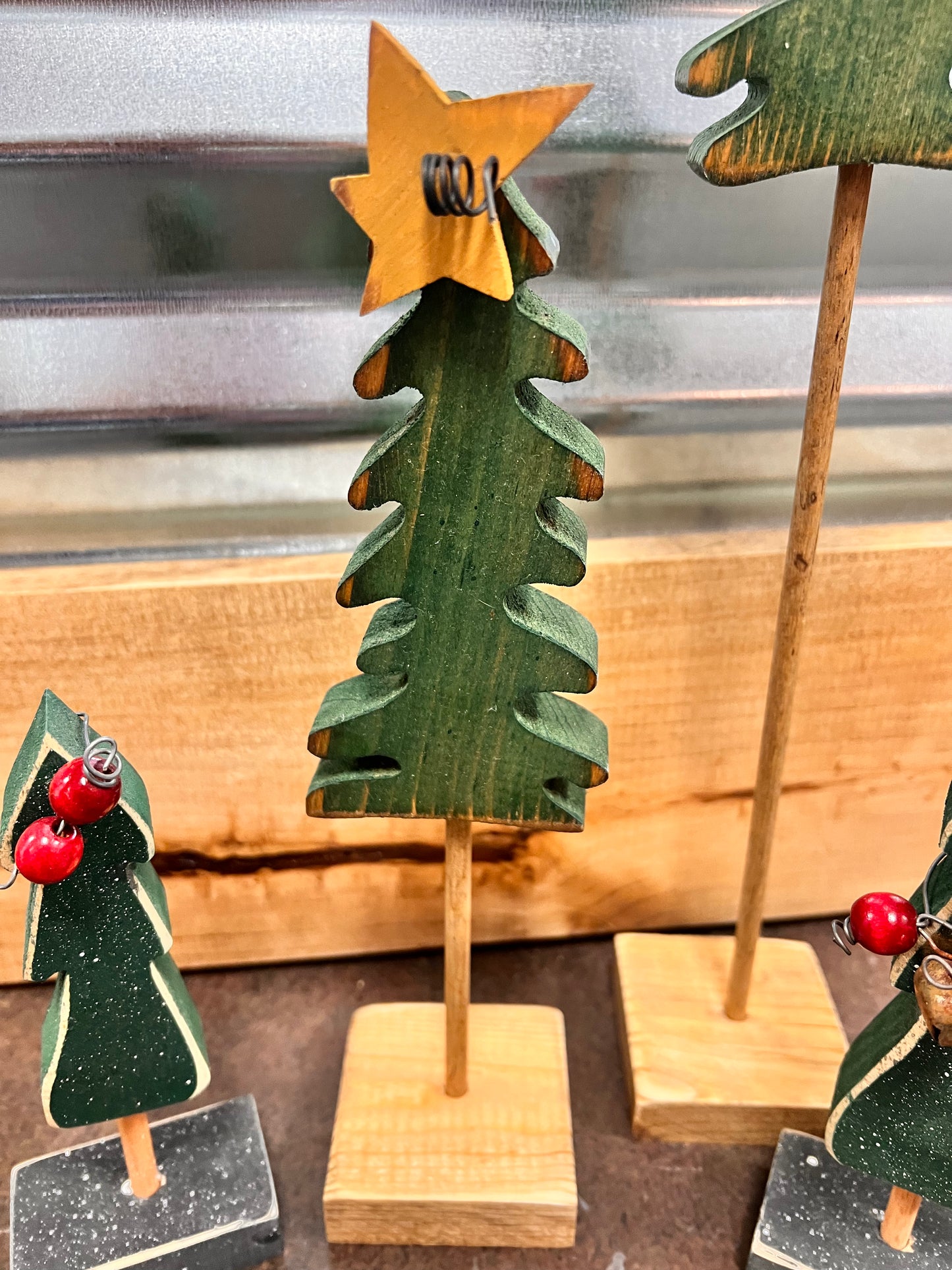 Vintage Wood Tree Set