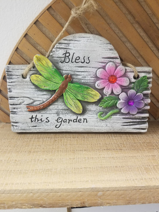 Bless this garden sign