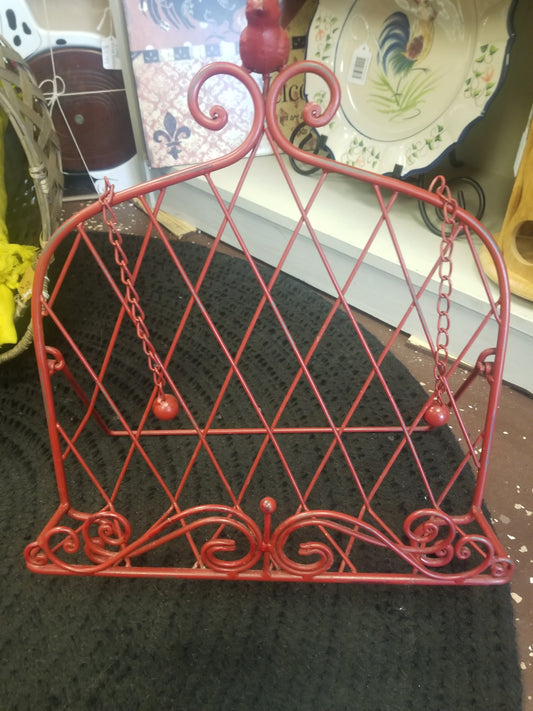 Vintage cookbook rack