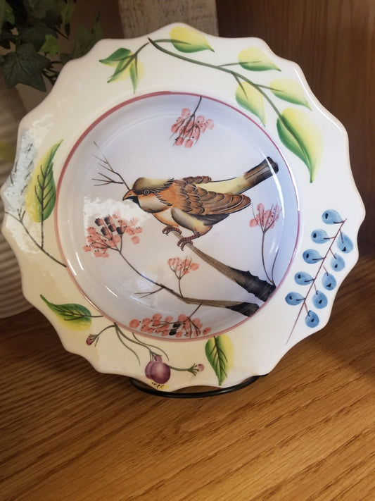 Vintage song bird plate