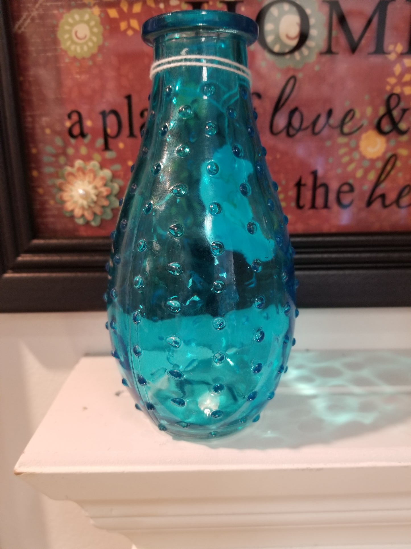 Blue glass bottle