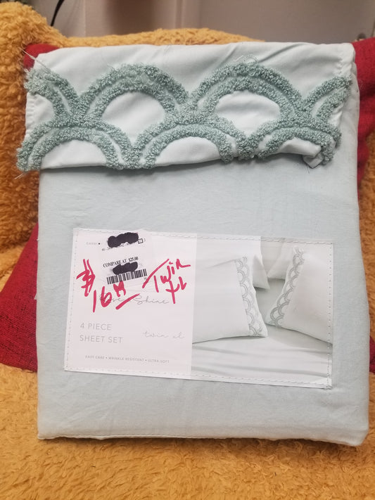 Twin sheets teal