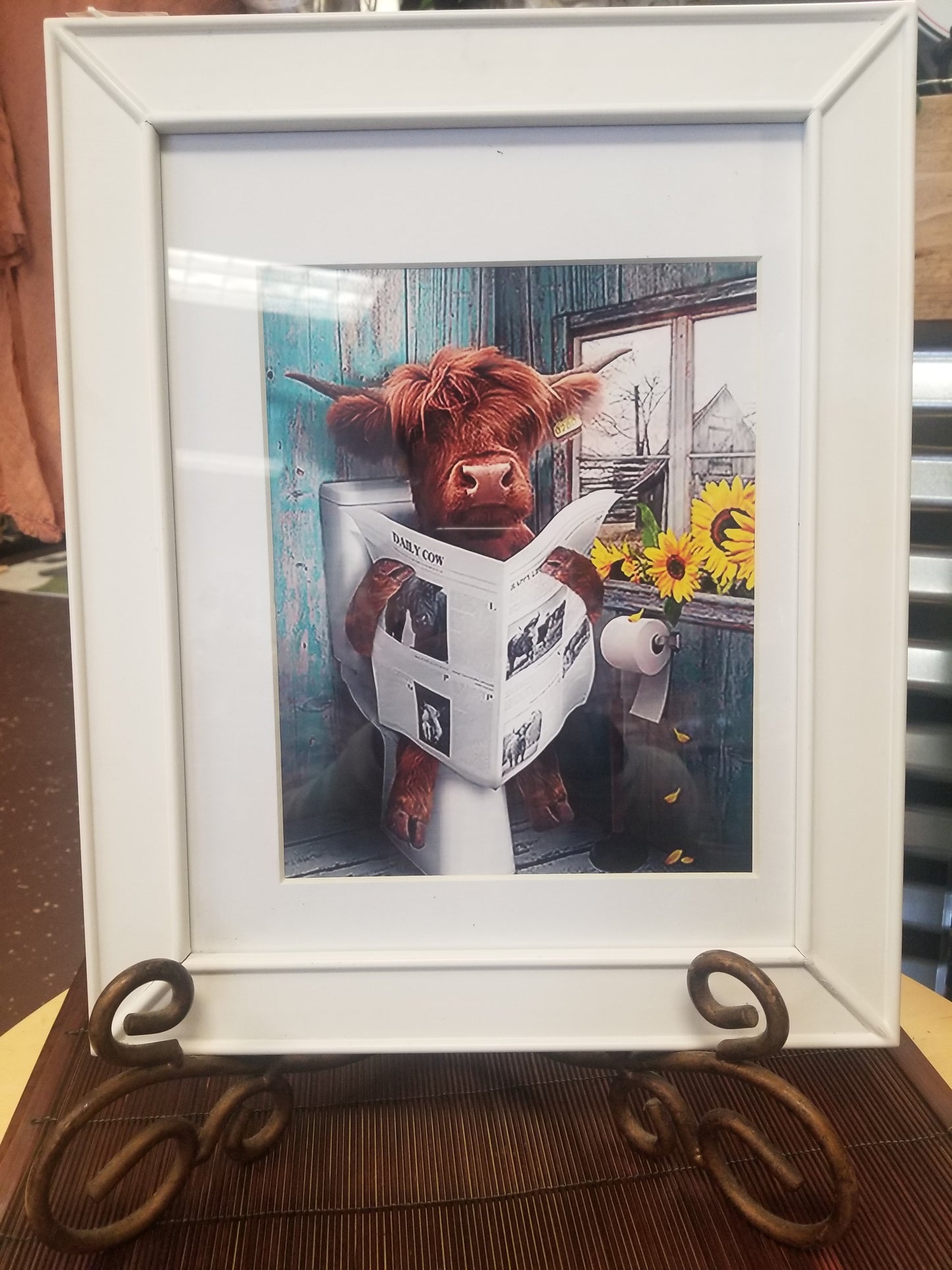 Framed cow print