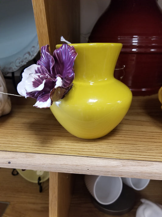 Yellow flower vase